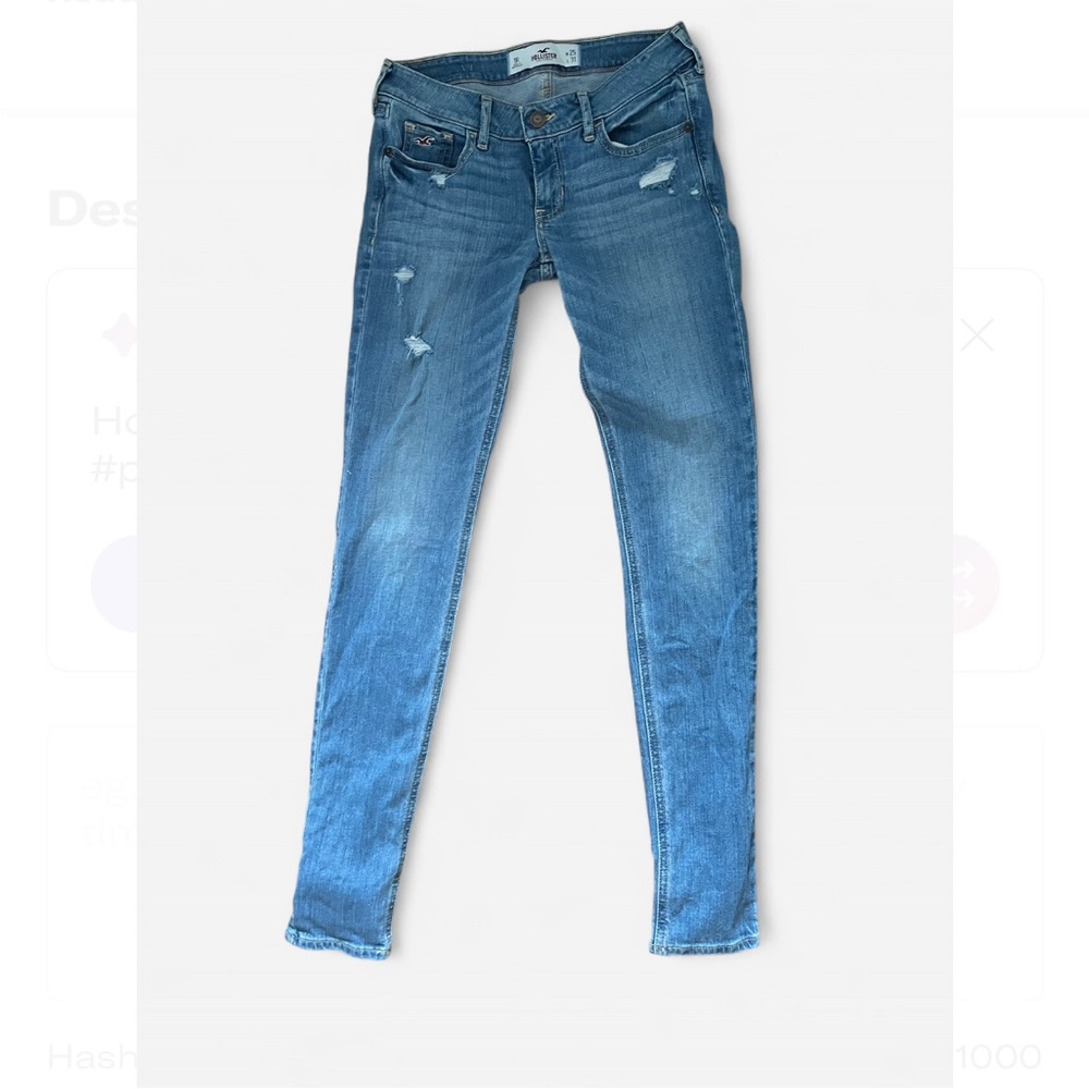 Hollister Low Rise Light Blue Skinny Jeans